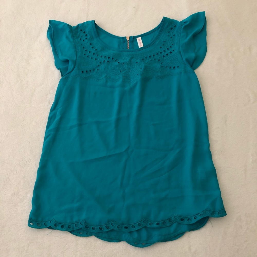 Xhilaration teal blouse size XS